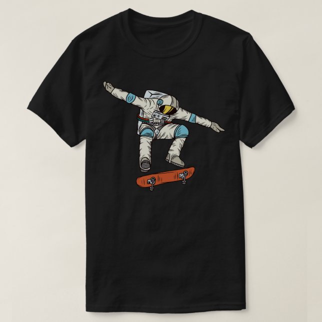 Camiseta Skateboarding astronauta (Diseño del anverso)