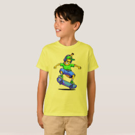 Camiseta Skateboarding Banana Cartoon Character Design