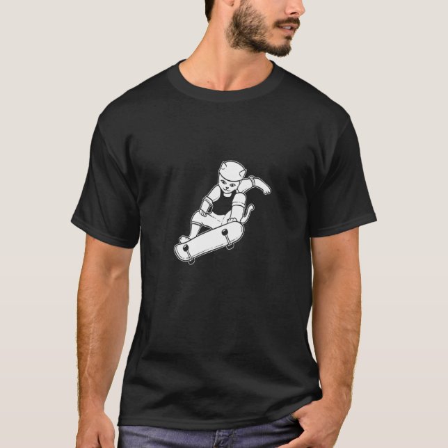 Camiseta Skateboarding Cat Freestyle Skateboard (Anverso)