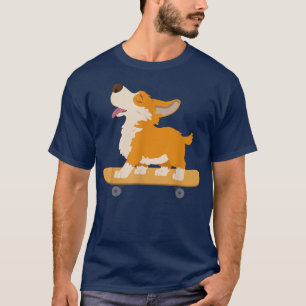 Camiseta Skateboarding Corgi Dog Funny Cute Skateboard Corg