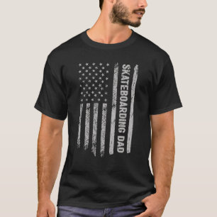 Camiseta Skateboarding Dad Dad America Bandera de Estados U