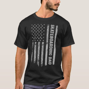 Camiseta Skateboarding Dad Dad America Bandera de Estados U
