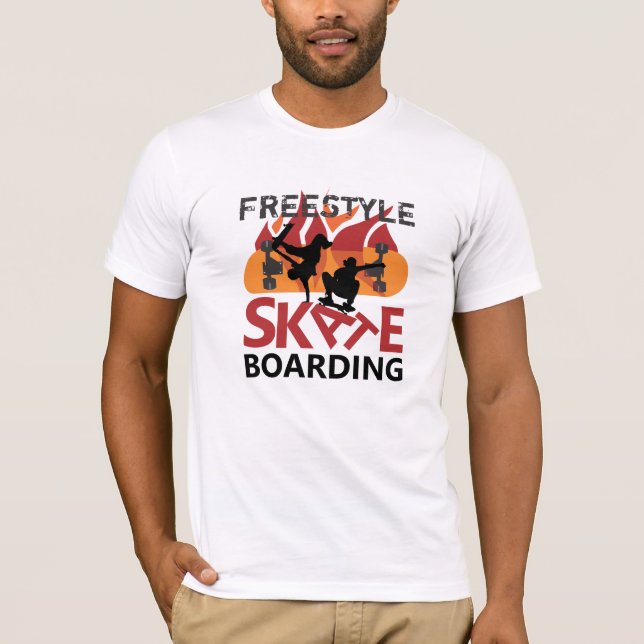 Camiseta Skateboarding de estilo libre (Anverso)