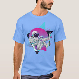 Camiseta Skateboarding de ondas sintéticas Retro 80 en el e