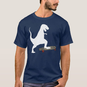 Camiseta Skateboarding del dinosaurio