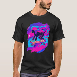 Camiseta Skateboarding en el espacio ultraterrestre Retro V