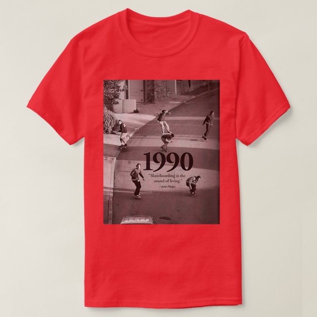 Camiseta skateboarding es el sonido de la vida 1990 Gráfico (Diseño del anverso)