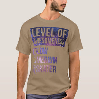 Camiseta Skateboarding Graciosa Nivel De Arte Del Skater