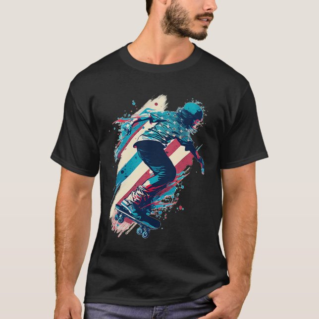 Camiseta Skateboarding Helmet Gear Skateboard Estados Unido (Anverso)