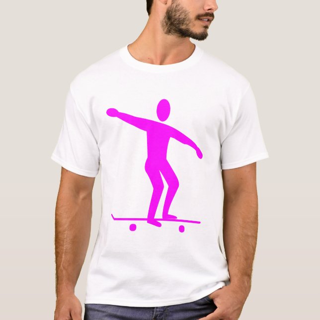 Camiseta Skateboarding - Magenta (Anverso)