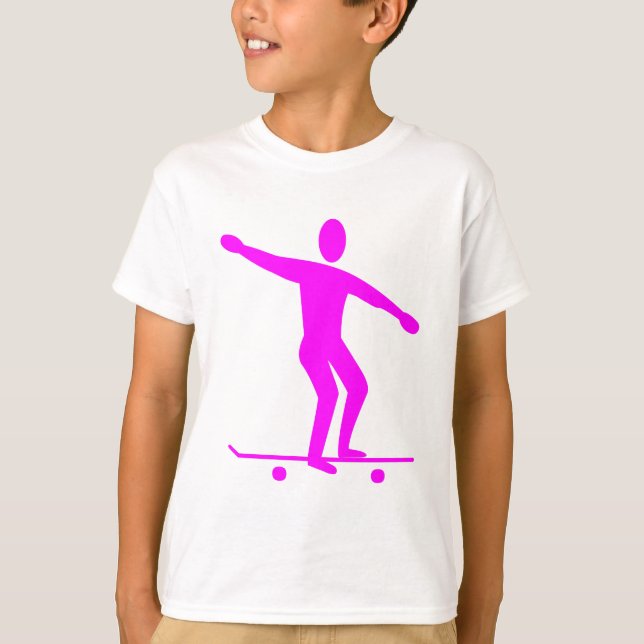 Camiseta Skateboarding - Magenta (Anverso)