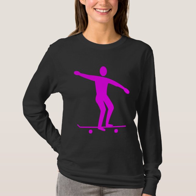Camiseta Skateboarding - Magenta (Anverso)