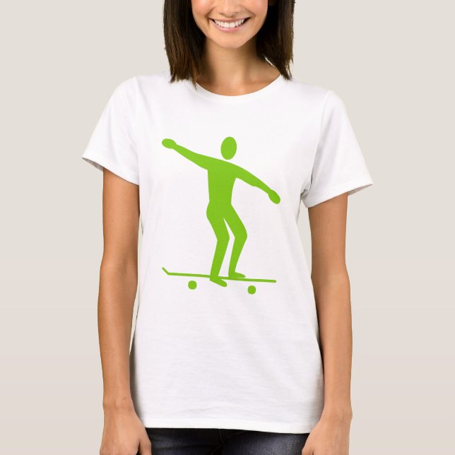 Camiseta Skateboarding - Martian Green (Anverso)