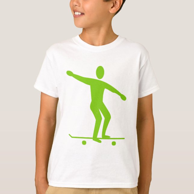 Camiseta Skateboarding - Martian Green (Anverso)