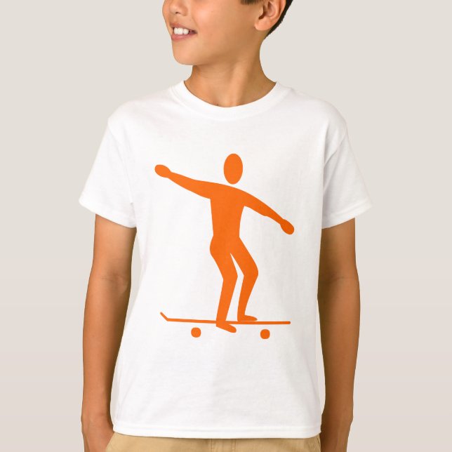 Camiseta Skateboarding - Naranja (Anverso)