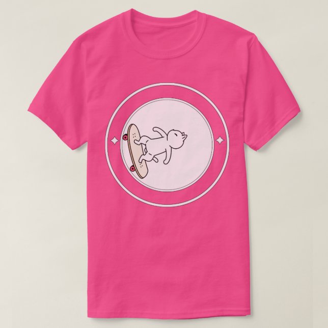 Camiseta Skateboarding para Gatos (Diseño del anverso)