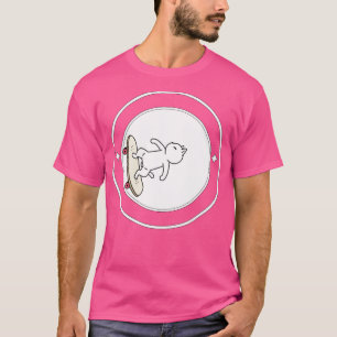 Camiseta Skateboarding para Gatos