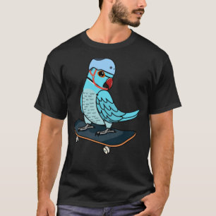 Camiseta Skateboarding Parrot I Blue Indian Ringneck