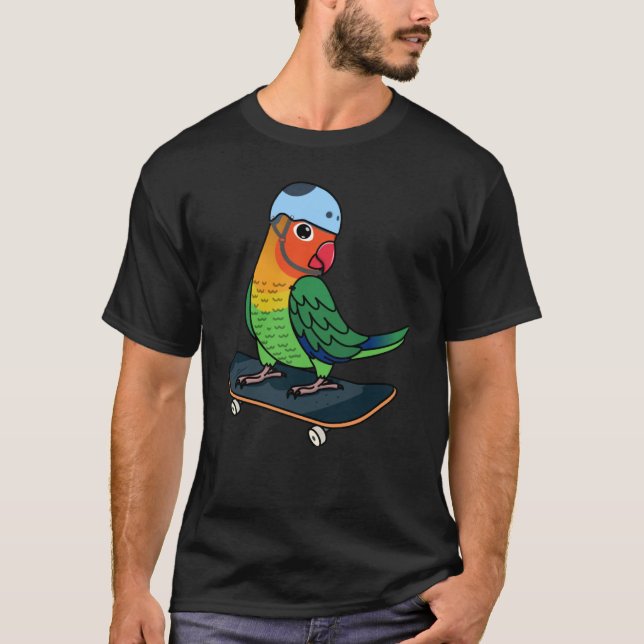 Camiseta Skateboarding Parrot I Fischers Lovebird (Anverso)