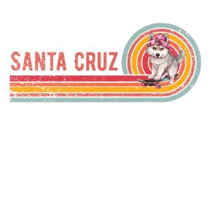 Camiseta Skateboarding Retro Santa Cruz Husky