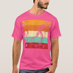 CAMISETA SKATEBOARDING RETRO SKATER FUNNY SKELETON