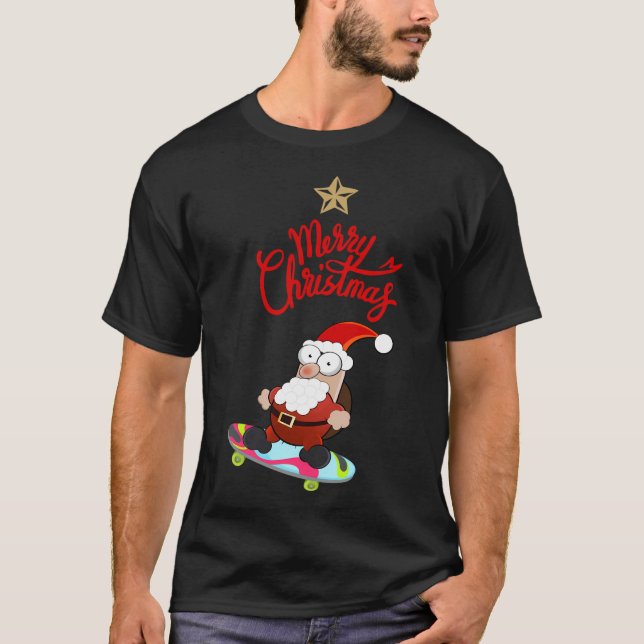 Camiseta Skateboarding Santa Noel (Anverso)