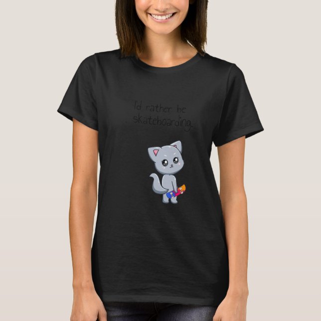 Camiseta Skateboarding Skateboard Cat Go Skateboarding 1 (Anverso)