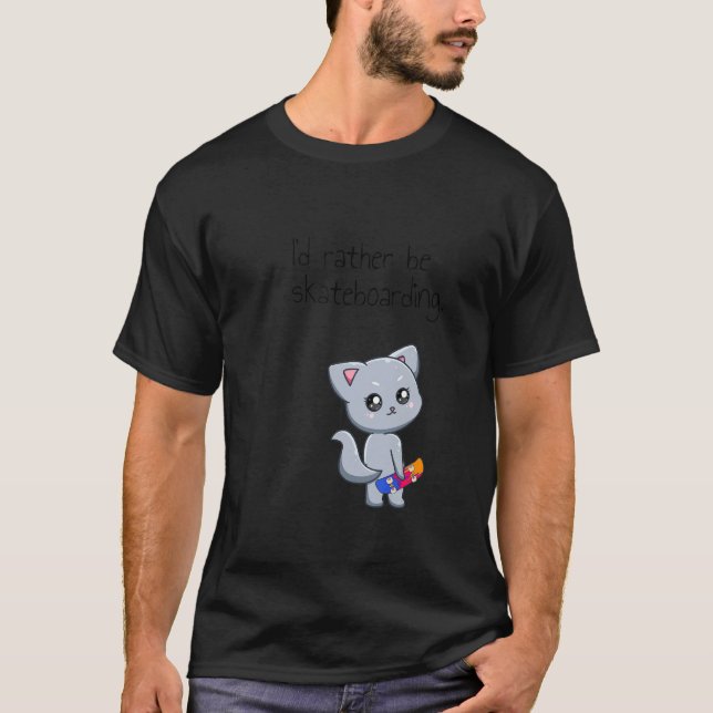 Camiseta Skateboarding Skateboard Cat Go Skateboarding 1 (Anverso)