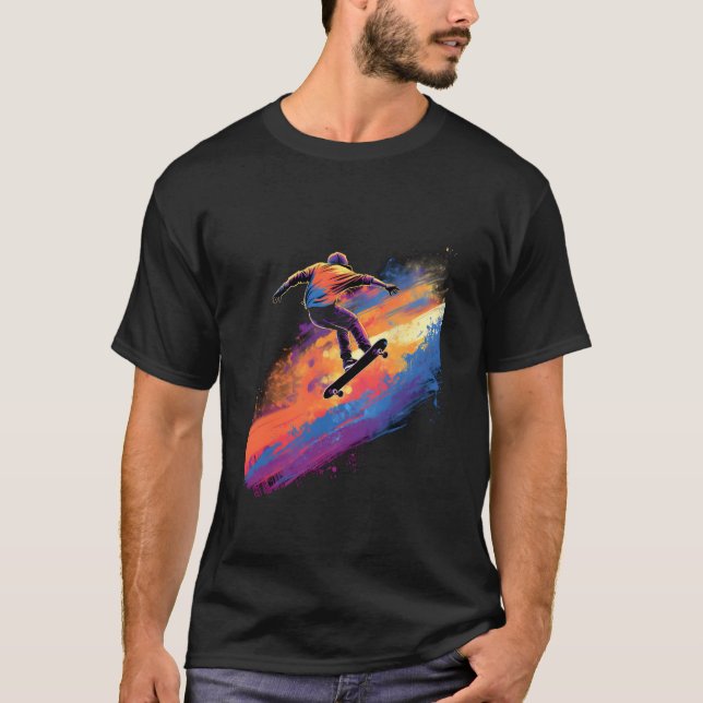 Camiseta Skateboarding Skateboarder Halfpipe Jumg Skating P (Anverso)
