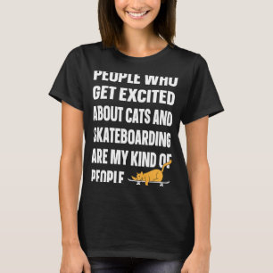 Camiseta Skateboarding Skateboarder Skateboard Cat