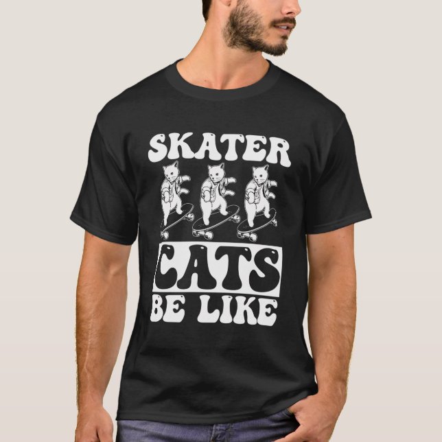 Camiseta Skateboarding - Skateboarder Skateboard Cat (Anverso)