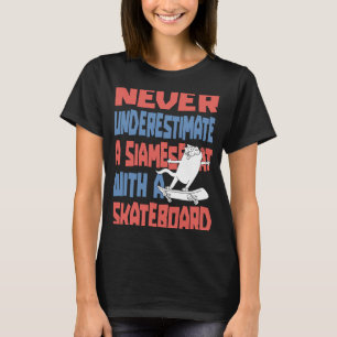 Camiseta Skateboarding Skateboarder Skateboard Cat