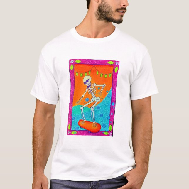 Camiseta Skateboarding Skeleton (Anverso)