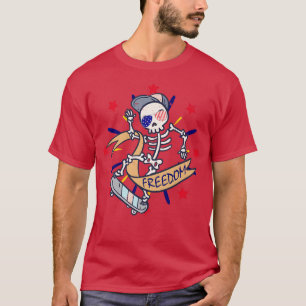 Camiseta Skateboarding Skeleton a Funny Skeletons Skatebot