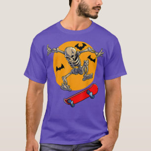 Camiseta Skateboarding Skeleton Hombres Skater Skateboard 
