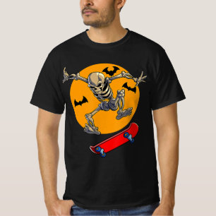 Camiseta Skateboarding Skeleton Hombres Skater Skateboard