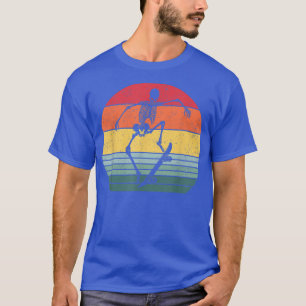 Camiseta Skateboarding Skeleton Retro Skateboard Gráfica Fu