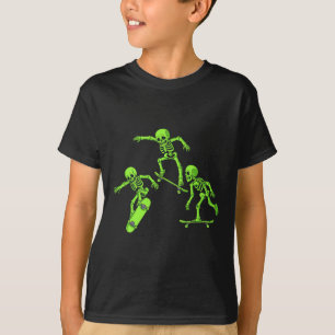 Camiseta Skateboarding Skeletons Halloween Skater Niños