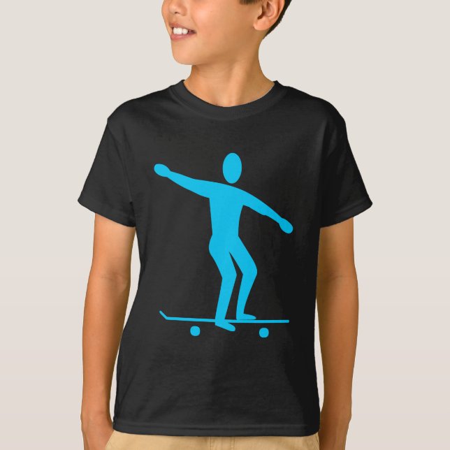 Camiseta Skateboarding - Sky Blue (Anverso)