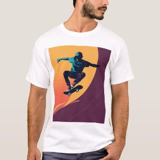 Camiseta "Skateboarding Sunset Graphic Tee"