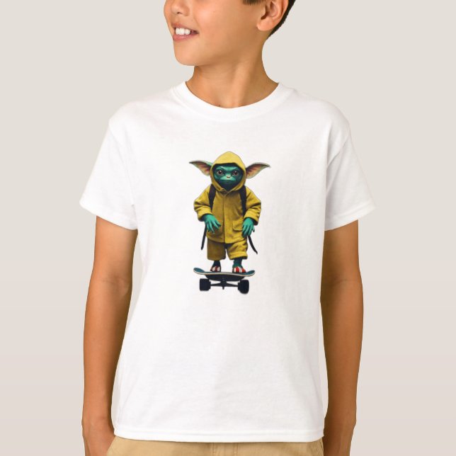 Camiseta Skateboarding urbana Gremlin - Retro Sovietwave (Anverso)