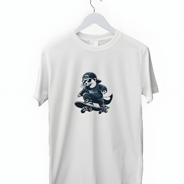 Camiseta Skateboarding Weasel (unisex tshirt mockup on hanger)