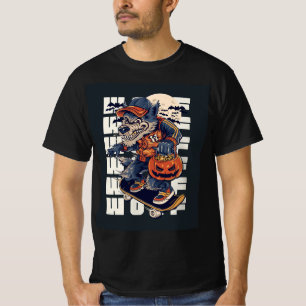 Camiseta Skateboarding Werewolf Halloween Tee