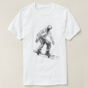 Camiseta Skater abstracto en movimiento
