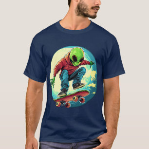 Camiseta Skater Alien / Skateboarder T-Shirt