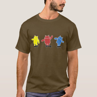 Camiseta Skater androide coloreado multi