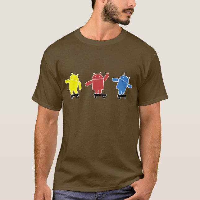 Camiseta Skater androide coloreado multi (Anverso)
