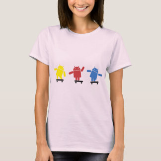 Camiseta Skater androide coloreado multi