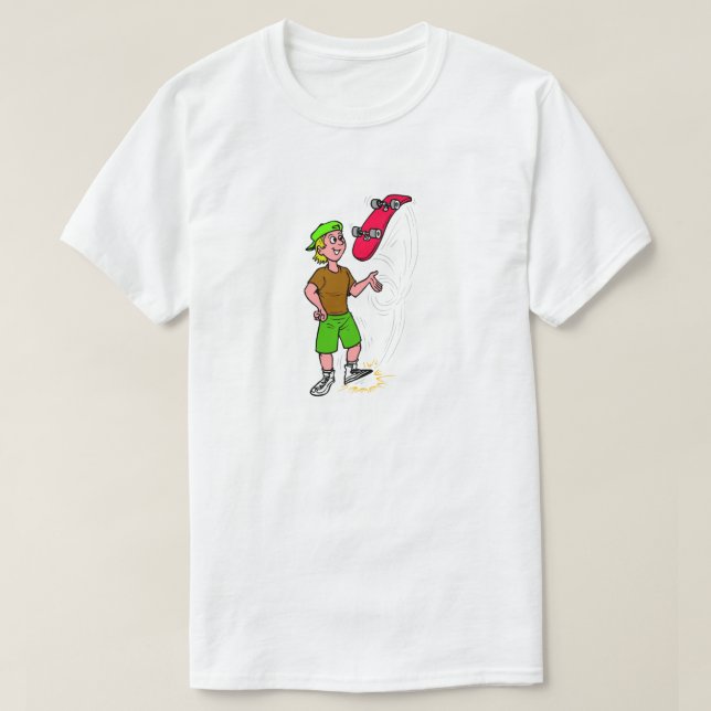 Camiseta Skater Boy Skateboard Skateboarding Kid (Diseño del anverso)