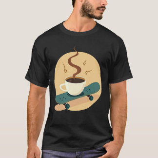 Camiseta Skater Brew | Taza de Café Radical en Monopatín